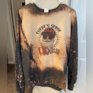 Ugly‎ Funny Christmas Tye Dye Sweatshirt NWT There’s Some Ho’s in This House